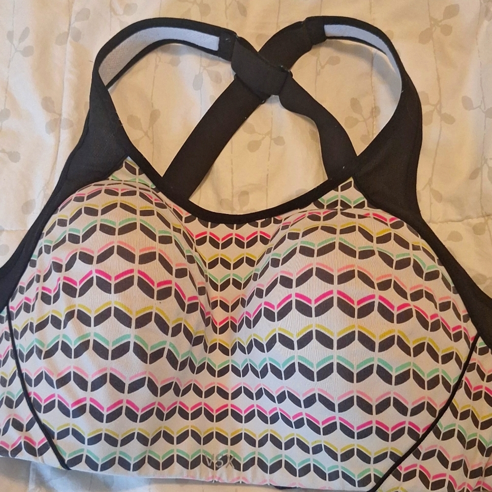 VXS Sport Bra Victoria Secret High Impact Geometric Multicolor 34DD